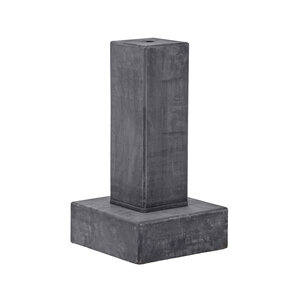 Betonpoer 14x14 cm - 28x28 cm blok - 50 cm hoog - antraciet - M16