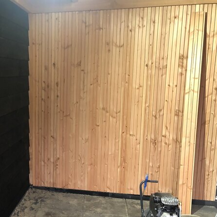 Douglas triple blokprofiel - 21x125 mm - geschaafd - Deens rabat - douglashout KD 18-20%