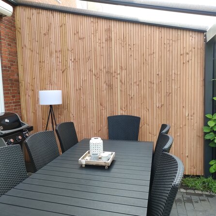 Douglas triple blokprofiel - 21x125 mm - geschaafd - Deens rabat - douglashout KD 18-20%