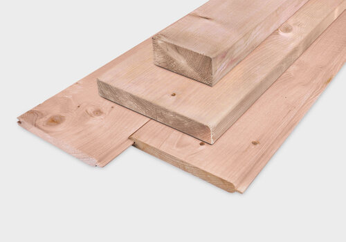 Red class wood De collectie red class wood van HOUTvakman.be - geïmpregneerd vuren tuinhout met warme douglas look - balken, planken & rabat - Voordelig online!