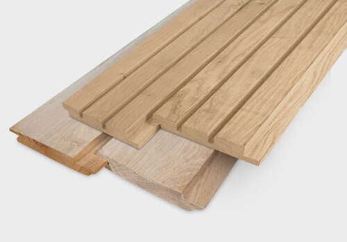 Alle eikenhouten rabat planken van HOUTvakman.be - Onze complete collectie eiken rabat - Altijd de juiste houten profielen voor uw nieuwe project - Snel in huis!