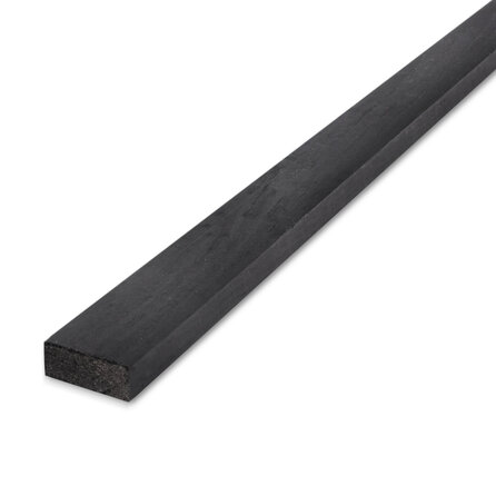 Zwart vuren panlat - 28x45 mm - geschaafd - houten lat - zwart gebeitst vurenhout KD 18-20%