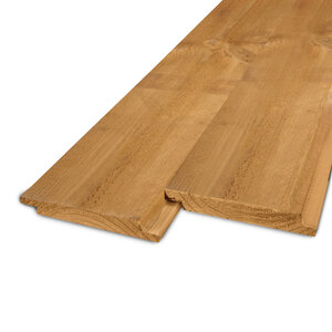 Thermo grenen sponningplank - 21x130 mm - ruwe zichtzijde - KD