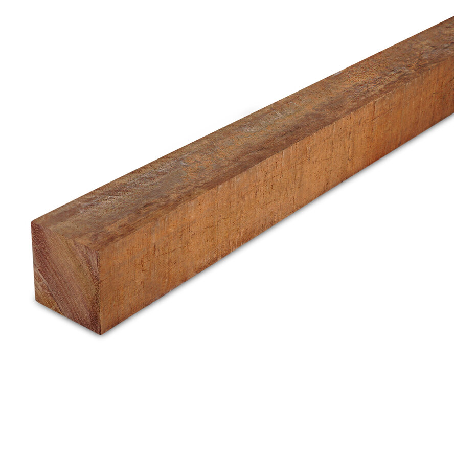 Angelim vermelho balk - 60x60 mm - ruw / fijnbezaagd - balk voor buiten - angelim vermelho hardhout AD 20-25% Angelim vermelho balk - 60x60 mm - ruw / fijnbezaagd - balk voor buiten - angelim vermelho hardhout AD 20-25%