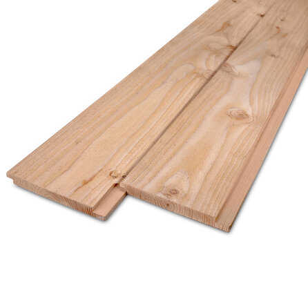 Douglas z-profiel - 17x162 mm - zichtzijde ruw / fijnbezaagd - shiplap - douglashout KD 18-20%