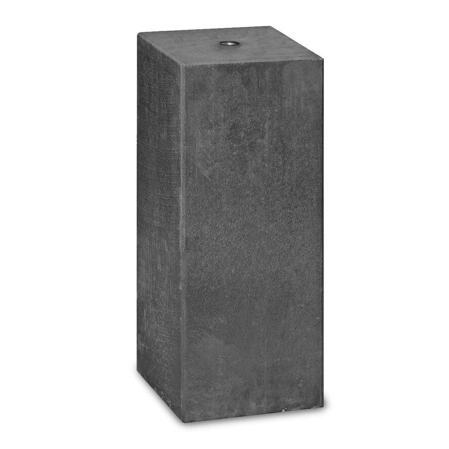 Betonpoer 20x20 cm - 50 cm hoog - antraciet - M20 indraaihuls - Beton sokkel / Betonnen poer Betonpoer 20x20 cm - 50 cm hoog - antraciet - M20 indraaihuls - Beton sokkel / Betonnen poer