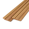 Garapa dubbele rhombus - 21x115 mm - geschaafd - dubbel rhombus rabat - garapa hardhout KD 18-20%
