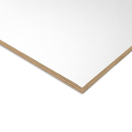 Multiplex berken - wit (RAL 9016) - 9 mm dik - witte melamine plaat - Melaply