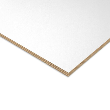 Multiplex berken - wit (RAL 9016) - 6,5 mm dik - witte melamine plaat - Melaply
