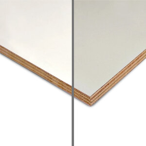 Multiplex okoume - wit / grijs - 15 mm dik - Paintpanel 15jr