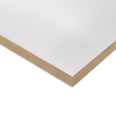 Multiplex berken - wit (RAL 9003) / grijs (RAL 7001) - 18 mm dik - witte en grijze berken multiplex plaat