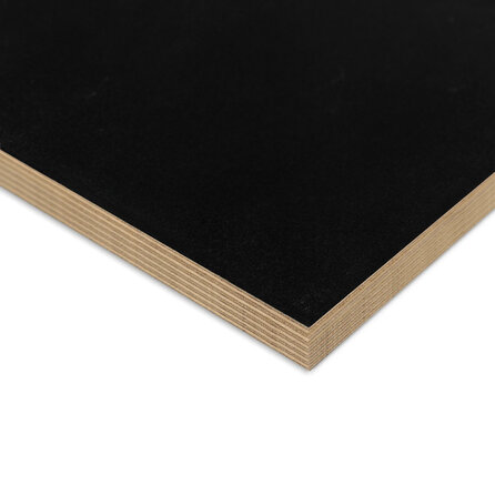 Multiplex berken - wit (RAL 9003) / zwart (RAL 9004) - 18 mm dik - witte en zwarte berken multiplex plaat