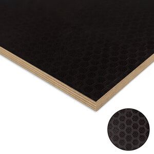 Betonplex berken antislip hexa - zwart bruin - 12 mm dik - Fortodeck