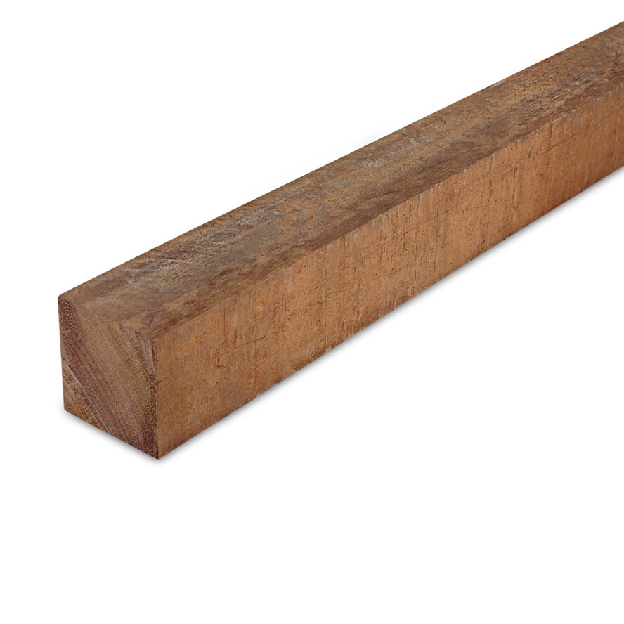 Azobe balk - 70x70 mm - ruw / fijnbezaagd - balk voor buiten - azobé hardhout AD 20-25% Azobe balk - 70x70 mm - ruw / fijnbezaagd - balk voor buiten - azobé hardhout AD 20-25%