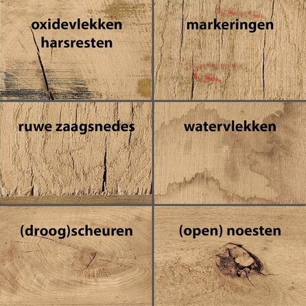 Eiken Zweeds rabat - 8-22x130 mm - zichtzijde ruw / fijnbezaagd - zweedsrabat - eikenhout AD 20-25%