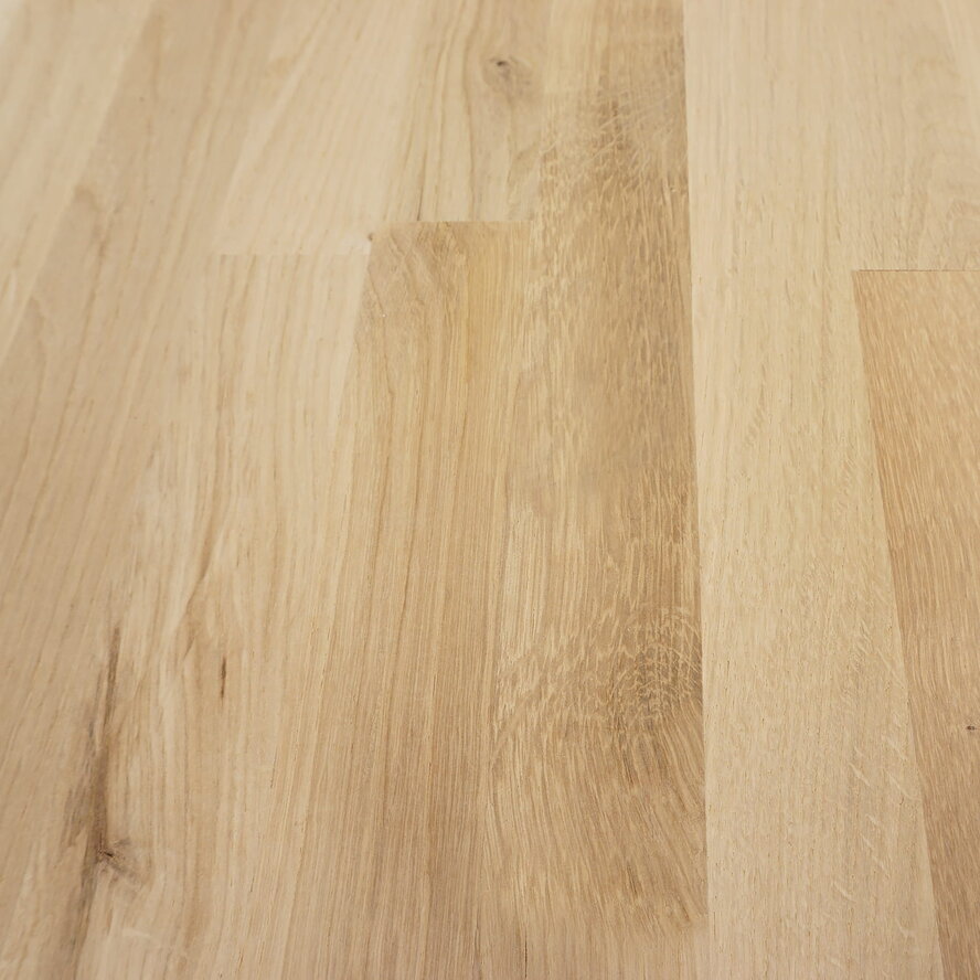 Eiken vingerlas paneel - 4 cm dik (1-laag) - rustiek eikenhout - gevingerlast meubelpaneel - timmerpaneel 8-12% KD - voor binnen Eiken vingerlas paneel - 4 cm dik (1-laag) - rustiek eikenhout - gevingerlast meubelpaneel - timmerpaneel 8-12% KD - voor binnen