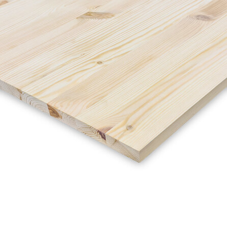 Grenen paneel - 2,8 cm dik - 123x320 cm - meubelpaneel - A/B kwaliteit grenenhout - KD 8-12%