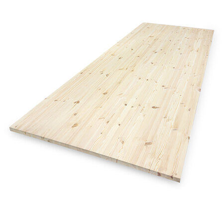 Grenen paneel - 2,8 cm dik - 123x320 cm - meubelpaneel - A/B kwaliteit grenenhout - KD 8-12%