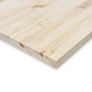 Grenen paneel - 4 cm dik - 123x320 cm - KD