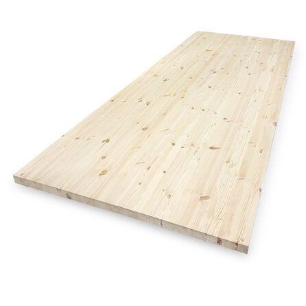 Grenen paneel - 4 cm dik - 123x320 cm - meubelpaneel - A/B kwaliteit grenenhout - KD 8-12%