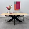 Zwart matrix tafelonderstel (3-delig) - staal / ijzer - 5x15 cm - afmeting: 90x140 cm - hoogte: 72 cm - centrale matrix tafelpoot metaal zwart gecoat