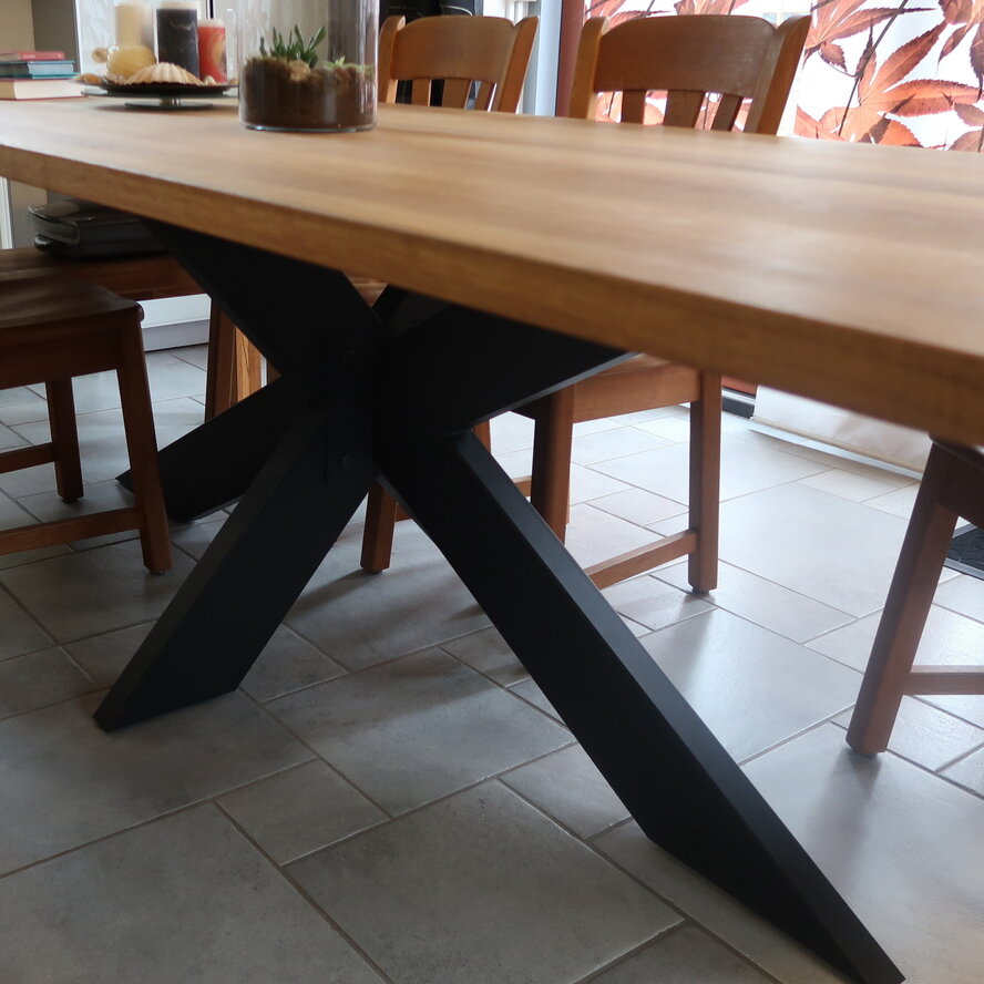 Zwart matrix tafelonderstel (3-delig) - staal / ijzer - 5x15 cm - afmeting: 90x140 cm - hoogte: 72 cm - centrale matrix tafelpoot metaal zwart gecoat Zwart matrix tafelonderstel (3-delig) - staal / ijzer - 5x15 cm - afmeting: 90x140 cm - hoogte: 72 cm - centrale matrix tafelpoot metaal zwart gecoat