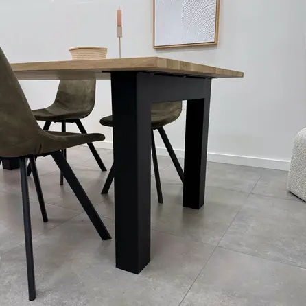 Zwarte N-poten (set) - staal / ijzer - 10x10 cm - hoogte: 72 cm - breedte : 78 cm - tafelpoot metaal zwart gecoat Zwarte N-poten (set) - staal / ijzer - 10x10 cm - hoogte: 72 cm - breedte : 78 cm - tafelpoot metaal zwart gecoat