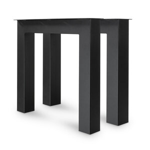 N-tafelpoot zwart (set) - metaal - 10x10 cm - h: 72 cm - b: 78 cm