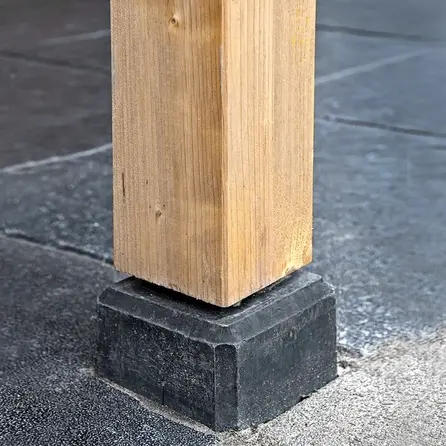 Betonpoer 15x15 cm - 60 cm hoog - antraciet - M16 indraaihuls - Beton sokkel / Betonnen poer