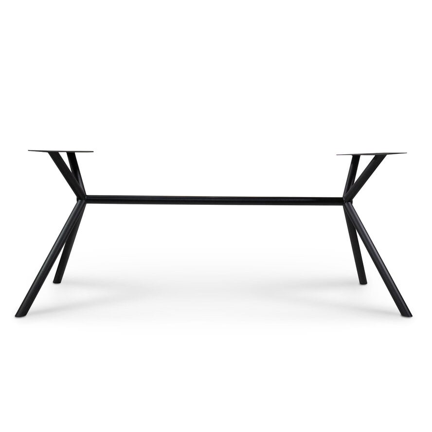 Zwart x-poot frame tafelonderstel (3-delig) - staal / ijzer - afmeting: 70x146 cm - breedte montageplaat: 78 cm - hoogte: 72 cm - kruispoot onderstel metaal zwart gecoat Zwart x-poot frame tafelonderstel (3-delig) - staal / ijzer - afmeting: 70x146 cm - breedte montageplaat: 78 cm - hoogte: 72 cm - kruispoot onderstel metaal zwart gecoat