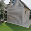 Eiken Zweeds rabat - 8-22x130 mm - zichtzijde ruw / fijnbezaagd - zweedsrabat - eikenhout AD 20-25%