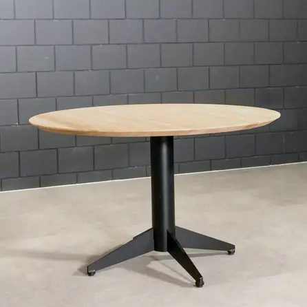 Eiken rond tafelblad - verjongd - diverse (vaste) afmetingen - rustiek eikenhout - 3 cm dik (1 laag massief) - 8-12% KD - voor binnen