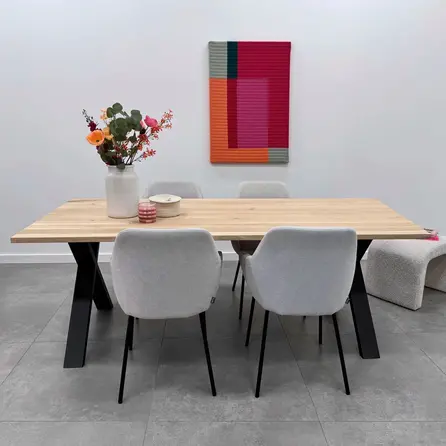 Zwarte X-poten (set) - staal / ijzer - 4x10 cm - hoogte: 72 cm - breedte (montageplaat): 78 cm - tafelpoot metaal zwart gecoat Zwarte X-poten (set) - staal / ijzer - 4x10 cm - hoogte: 72 cm - breedte (montageplaat): 78 cm - tafelpoot metaal zwart gecoat