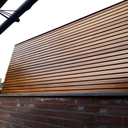 Ayous thermowood triple blokprofiel - 21x125 mm - geschaafd - Deens rabat - thermo ayous hout KD 8-12%