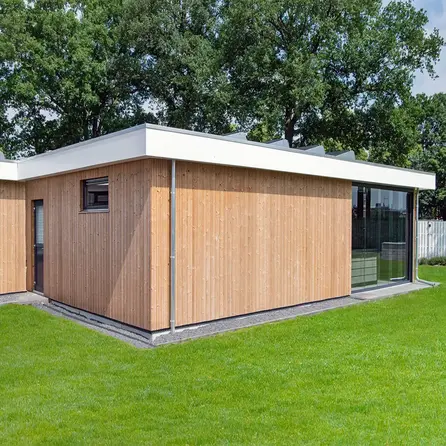 Vuren thermowood triple blokprofiel - 26x130 mm - geschaafd - Deens rabat - thermo vurenhout KD 8-12%