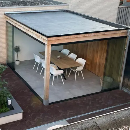Ayous thermowood dubbel blokprofiel (70/30) - 21x125 mm - geschaafd - blokprofiel dubbel - thermo ayous hout KD 8-12%
