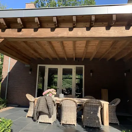 Verouderd eiken balk - 68x135 mm - rustiek geschaafde kanten - balk voor buiten - oud eikenhout AD 20-25%