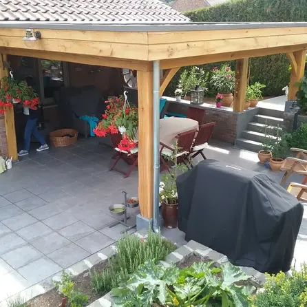 Verouderd eiken balk - 85x85 mm - geborsteld - balk voor buiten - oud eikenhout AD 20-25%