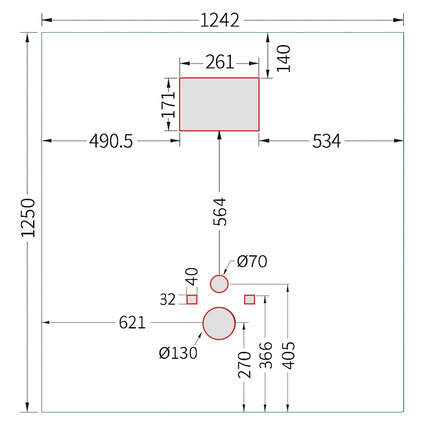 Spaanplaat toiletplaat - vochtwerend - 18 mm dik - spaan plaat V313