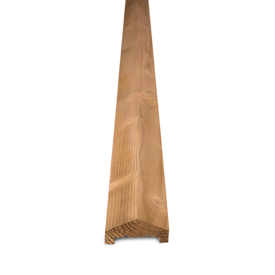 Bruin geïmpregneerd vuren U-afwerklat - 35x85 mm - geschaafd - U profiel - gedrenkt vurenhout KD 18-20% Bruin geïmpregneerd vuren U-afwerklat - 35x85 mm - geschaafd - U profiel - gedrenkt vurenhout KD 18-20%