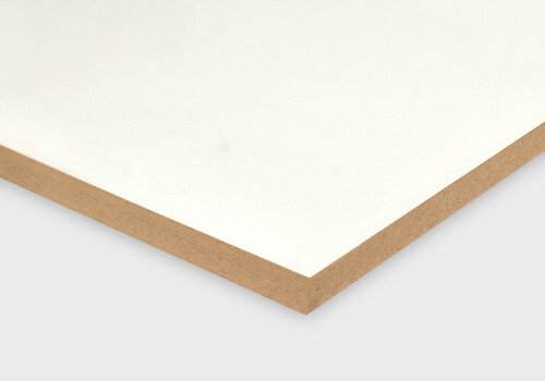 Gegrond MDF is een standaard MDF plaat die in de fabriek voorzien is van een egale, witte grondlaag, en wordt veel gebruik voor het maken van borden, (maatwerk)kasten en aftimmering.
