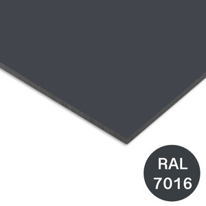 HPL plaat Trespa plaat - eenzijdig antraciet - 6 mm dik - Izeon