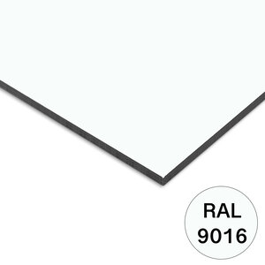 HPL plaat Trespa plaat - eenzijdig wit - 6 mm dik - Izeon