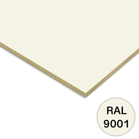 Rockpanel uni - crèmewit (RAL 9001) - 6 mm dik - witte brandwerende gevelplaat - garantieplaat 10 jaar