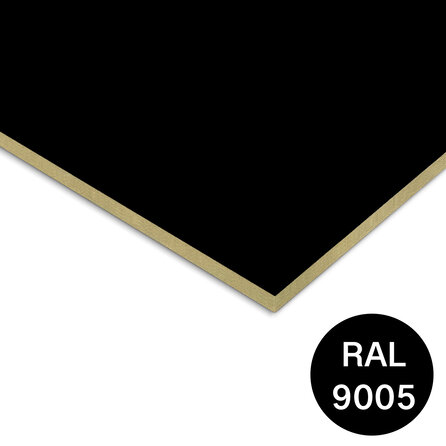 Rockpanel colours - zwart (RAL 9005) - 8 mm dik - zwarte brandwerende gevelplaat - garantieplaat 10 jaar