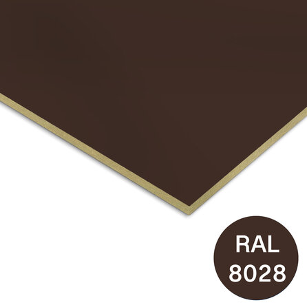 Rockpanel colours - bruin (RAL 8028) - 6 mm dik - bruine brandwerende gevelplaat - garantieplaat 10 jaar