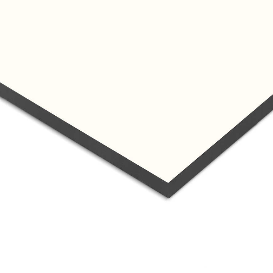 Trespa plaat - eenzijdig gebroken wit (A03.0.0) - 13 mm dik - witte HPL plaat - Trespa Meteon - garantieplaat 10 jaar Trespa plaat - eenzijdig gebroken wit (A03.0.0) - 13 mm dik - witte HPL plaat - Trespa Meteon - garantieplaat 10 jaar