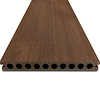 Composiet terrasplank - hol (semi massief) -  ipe uitstraling - 23x210 mm - 1 zijde geschaafd / 1 zijde geborsteld (optiek) - vlonderplank met blinde bevestiging - houtcomposiet