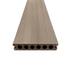 Composiet terrasplank - hol (semi massief) - vergrijsd hout uitstraling - 23x138 mm - 1 zijde geschaafd / 1 zijde geborsteld (optiek) - vlonderplank met blinde bevestiging - houtcomposiet