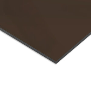 Trespa plaat - eenzijdig donkerbruin - 6 mm dik - Meteon